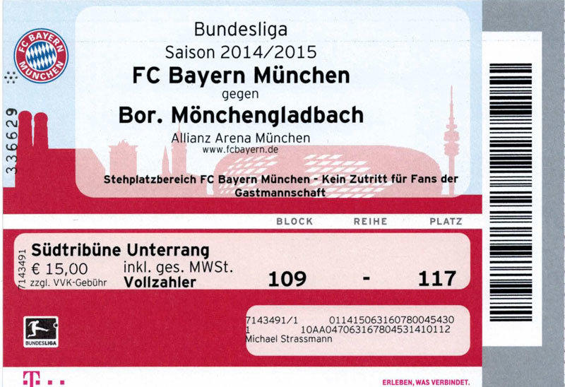Tickets Bayern Gladbach