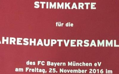 Jahreshauptversammlung FC Bayern München e.V. – 25.11.2016