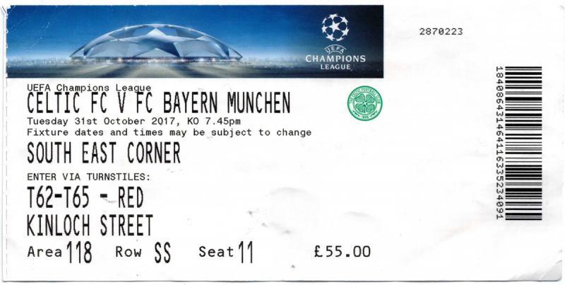 Celtic Football Club - FC Bayern München am 31.10.2017