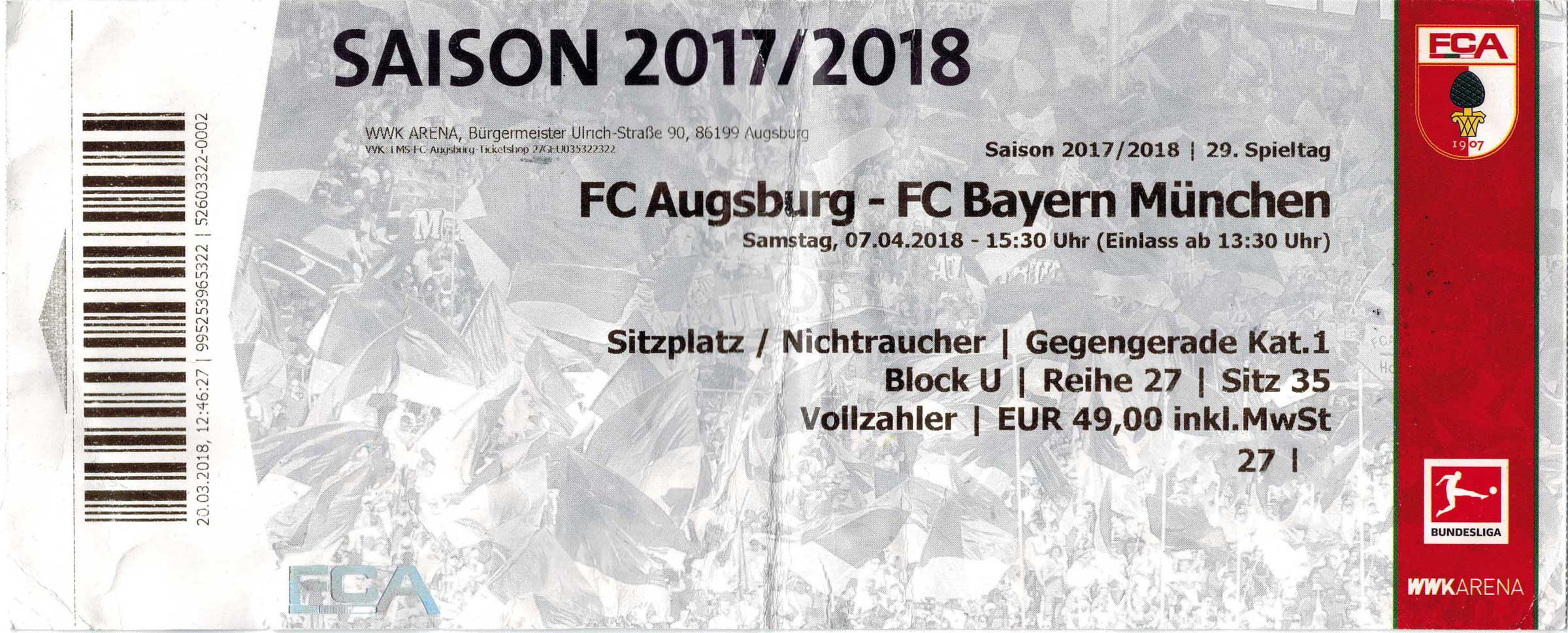 Bayern Ticket Augsburg