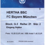 Ticket Hertha Berliner Sport-Club e. V. - FC Bayern München am 19.01.2020