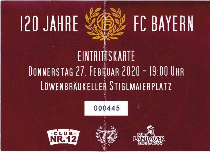 120 Jahre Geburtstagsfeier im Löwenbräukeller München am 27.02.2020